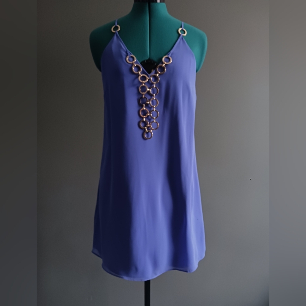 Marciano Guess Periwinkle Mini Dress Size XS, Silver Hardware